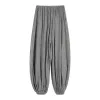 American simple basic style elastic waist casual pants for women in summer are loose, versatile and slimming. Eight-inch pants from the manufacturer with direct hair Item Picture